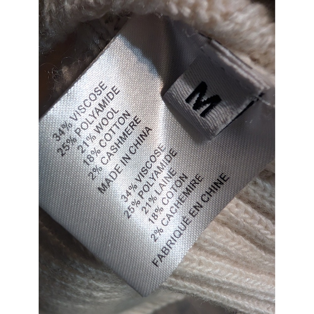 Proenza Schouler White Label Cream Ribbed Knit Mock Neck Sweater Dress M READ - Picture 6 of 6